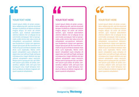quotation mark text boxes   vector art