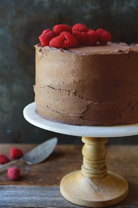 Chocolate Mousse Cake With Raspberries Bakealong King Arthur Baking