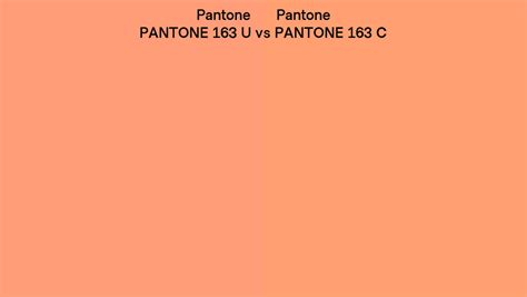 Pantone 163 U Vs Pantone 163 C Side By Side Comparison