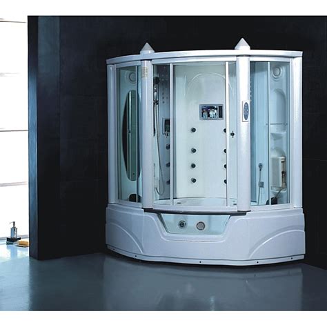 Whirlpool bath steam shower combination. Gemini Steam Shower Jacuzzi Whirlpool Tub Combo with LCD ...