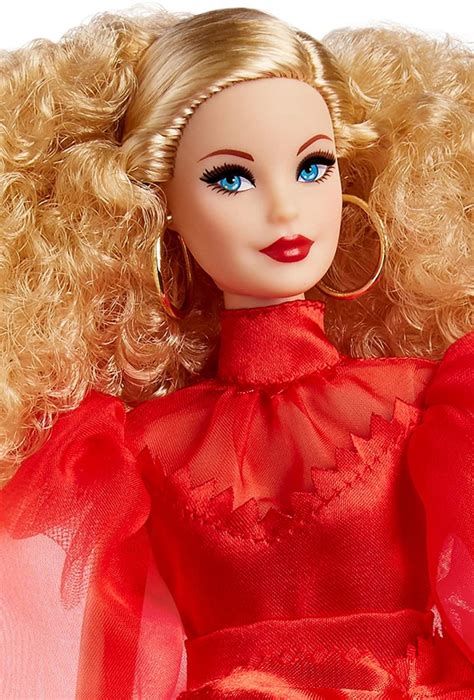 Mattel Barbie Kolekcjonerska 75th Anniversary Doll In Red Chiffon Gown