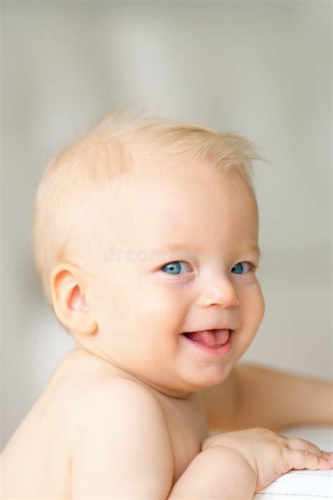 Baby Boy With Blue Eyes Stock Photo Image Of Caucasian 88311994
