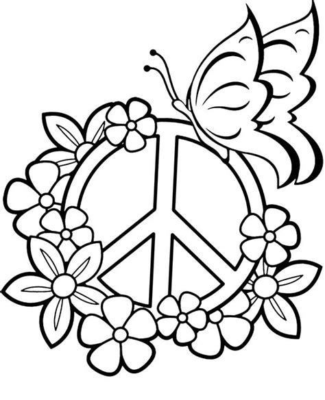 Peace Sign 1 Coloring Page Free Printable Coloring Pages For Kids