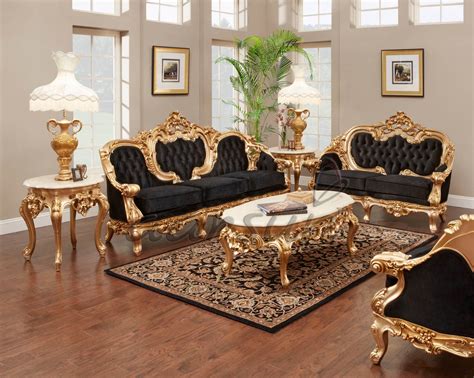 Aarsun Woods Traditional Wooden Designer Royal Black Sofa Set For Home