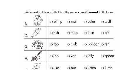 vowel worksheets 3rd grade