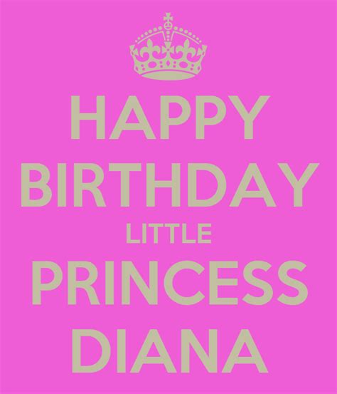 Marking what would have been princess diana's 60th birthday, her sons william and harry will a look back at lady di's legacy. HAPPY BIRTHDAY LITTLE PRINCESS DIANA Poster | Patsy | Keep ...