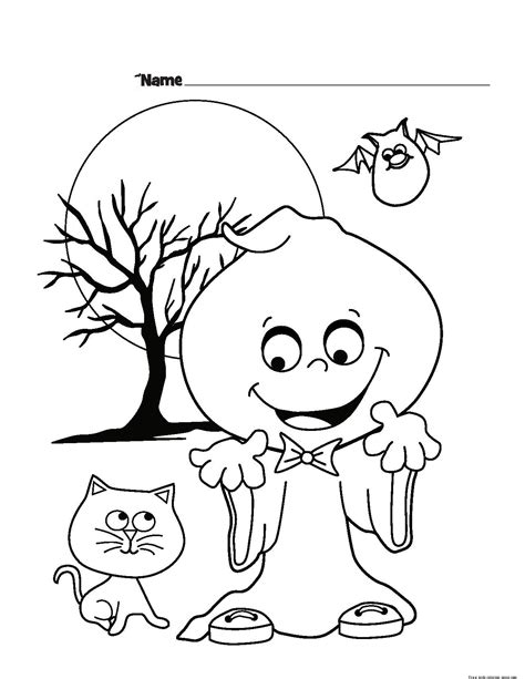 halloween ghost printable coloring pages for kids