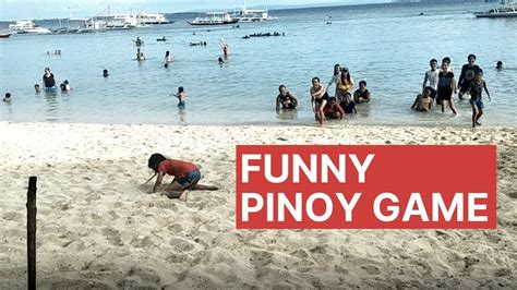PINOY FUNNY GAME BEACH GAME YouTube