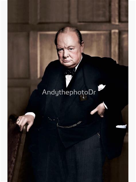 Winston Churchill In Colour Andythephotodr Poster For Sale By