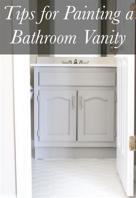 Painting bathroom cabinets isn't nearly as difficult as you think. Tips for Painting a Bathroom Vanity {& Our Playroom ...