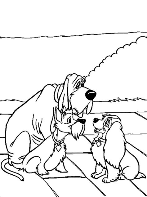 Lady And The Tramp Coloring Pages To Download And Print