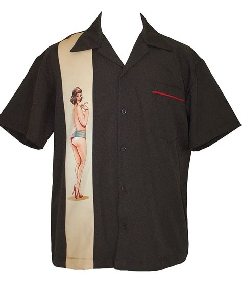 1950s Style Mens Shirts Bowling Hawaiian Rockabilly Shirts Custom