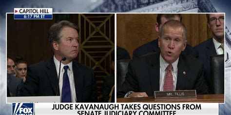 Tillis Questions Kavanaugh During Hearing Fox News Video