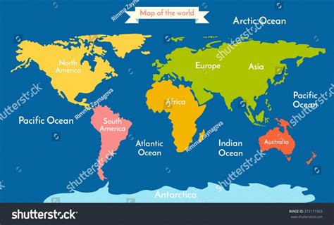 Printable World Map With Continents And Oceans Labeled Printable Maps