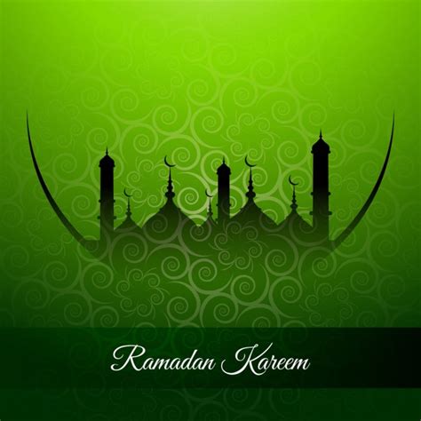 Free Vector Ramadan Kareem Green Background