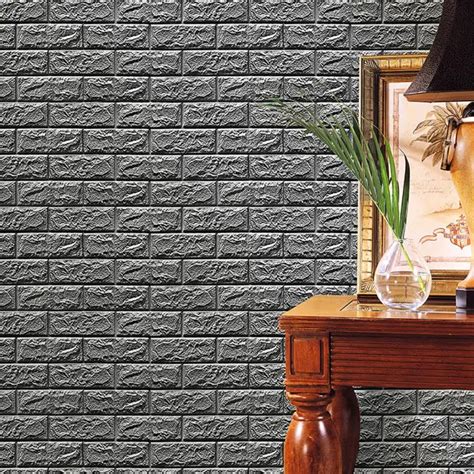 Buy 3d Brick Wall Sticker Self Adhesive Foam Wallpaper