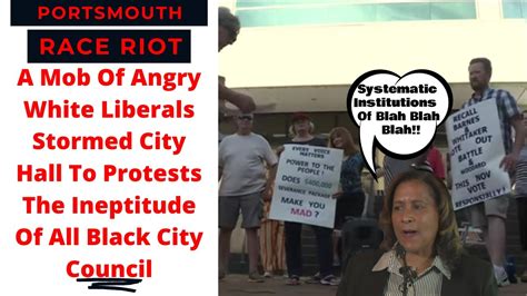 An Angry Mob Of Pasty Liberals Storm City Hall To Protest All Black