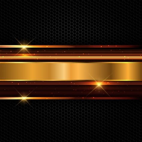 Free Vector Background With Brilliant Golden Lines