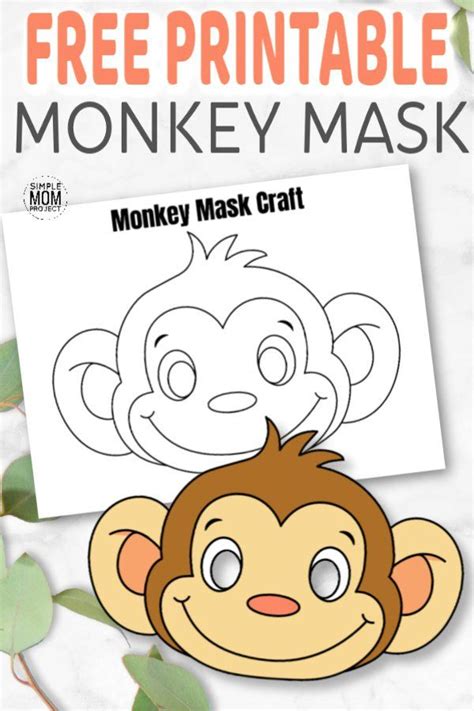 Free Printable Monkey Mask Template Monkey Mask Animal Masks For