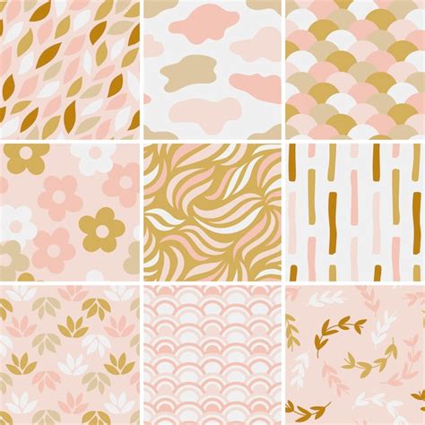 Collection Of Simple Pattern Vectors Illustration Free Vector