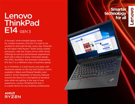 Upcoming Lenovo Thinkpad E14 Gen 3 Adopts Amd Ryzen 5000 And Other New