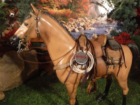 16 Scale Custom Antique Tan Western Saddle For Marx Johnny West Horses