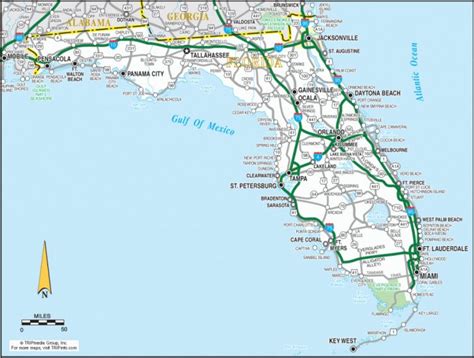 Florida Road Maps Road Map Of North Florida Printable Maps