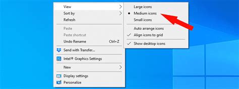 Change Desktop Icon Size Windows 10 How To Change Icon Sizes In