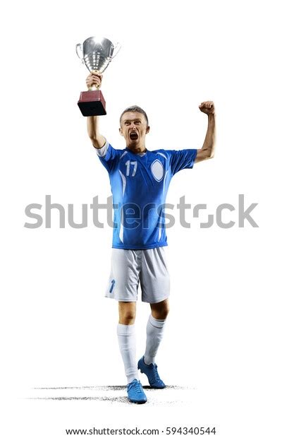 Professional Soccer Player Cup Celebrating On Stock Photo Edit Now