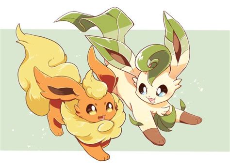Flareon Leafeon Pokemon Eeveelutions Cute Pokemon Pictures Cute