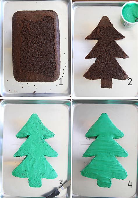 Use your favorite mix or recipe to bake a delicious cake, then gather the. Christmas tree cake with candy ornaments - It's Always Autumn
