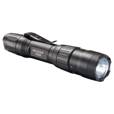Pelican 7600 Rechargeable Led Tactical Flashlight 3 Color Lenses
