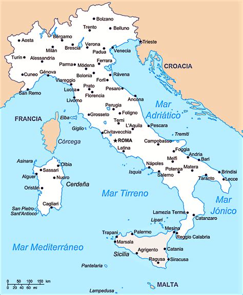 Mapa De Italia Datos Interesantes E Información Sobre El País