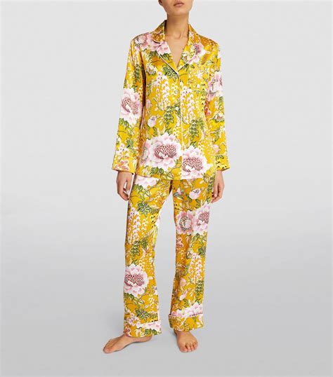 Olivia Von Halle Silk Lila Pyjama Set Harrods Us