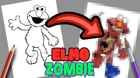 Speedpaint Transformamos A Elmo En Zombie Horror Art Youtube