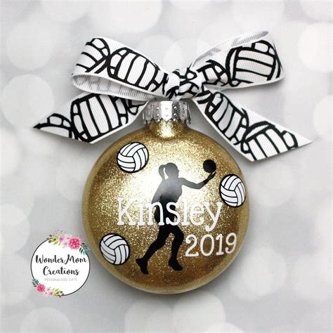 Female Volleyball Player Personalized Christmas Ornament Etsy