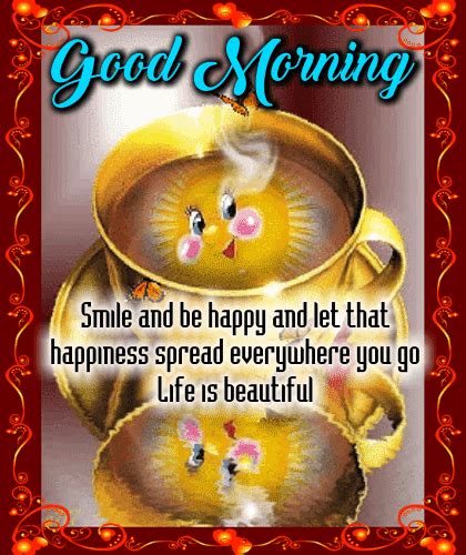A Morning Smile And Be Happy Ecard Free Good Morning Ecards 123