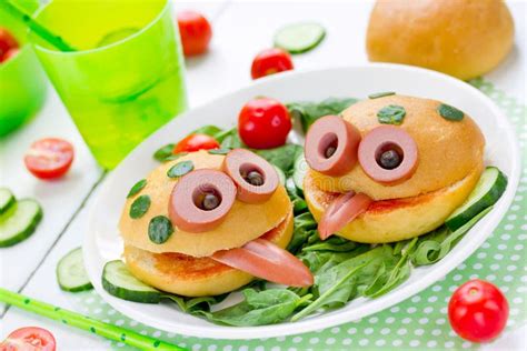 Frog Sandwich Creative Idea For Kids Lunch Stock Image Image Of