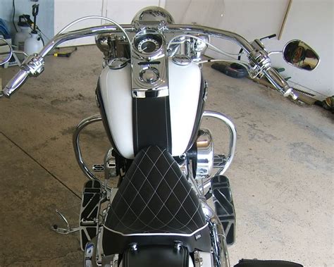 Engine trim | big twin. Any pics of deluxe with dash panel extension - Harley ...