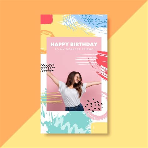 Free Vector Birthday Instagram Story Template