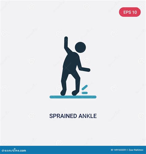 Sprained Ankle Icon Vector Isolated On White Background Sprained Ankle
