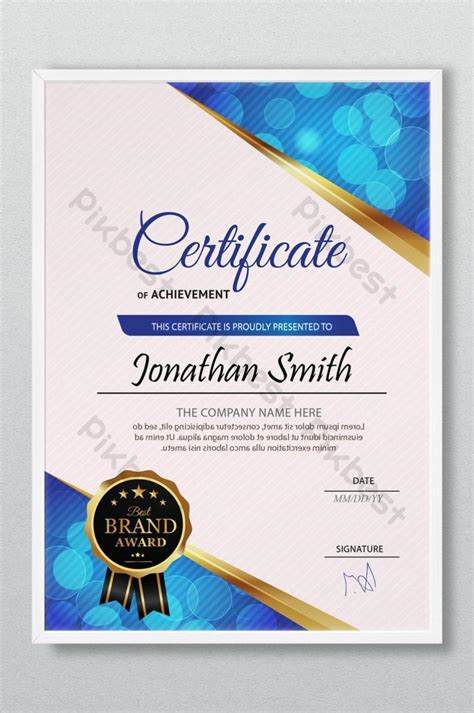 Unique Certificate Template Gradient Golden Ai Free Download Pikbest