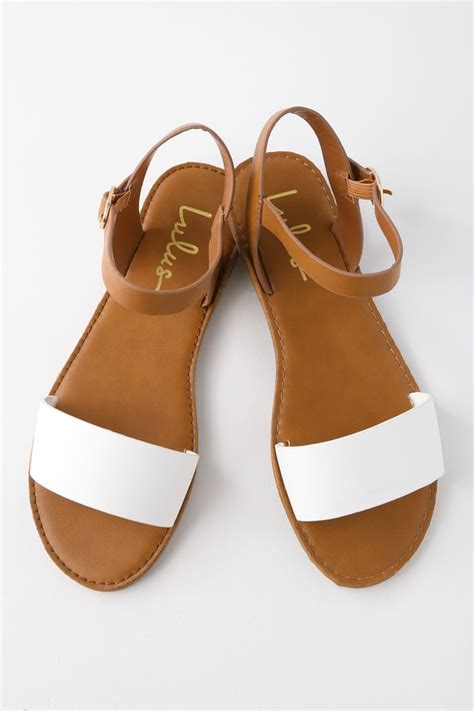 You can also use unique polishes that are better suited to each shoe material. White Flat Sandals - White Sandals - Ankle Strap Sandals ...