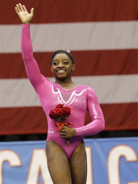 Gymnast Simone Biles Makes Olympic Statement At American Cup