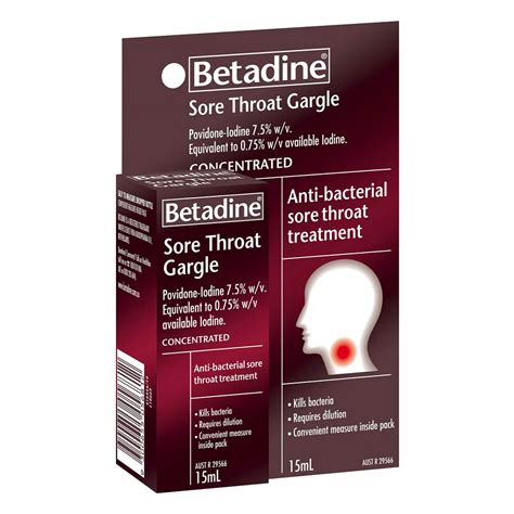 Betadine Sore Throat Gargle 15ml Bottle