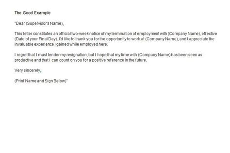 2 week notice letter part time. 2 week notice letter - Free Resume Writing Guide and ...