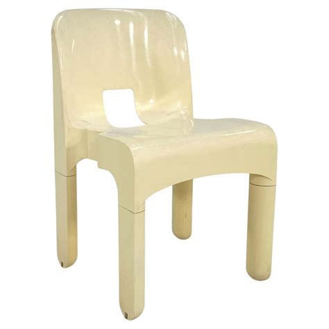 Red Joe Colombo Universale Plastic Chair By Kartell Italy 1967 At