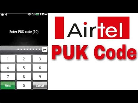 Airtel Puk Code Unlock YouTube