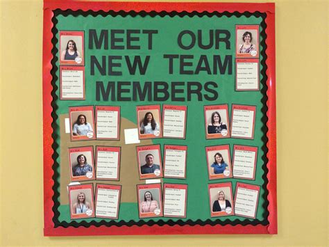 Sports Theme Bulletin Board To Showcase Our New Staff Members Use This