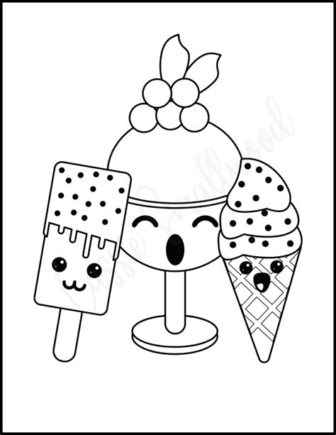 azúcar Me sorprendió Odio kawaii ice cream coloring pages la seguridad